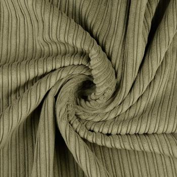Cord mit Fellabseite, oliv